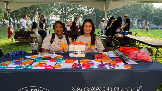 Two Defenders tabling at Fiesta del Sol, 2025.