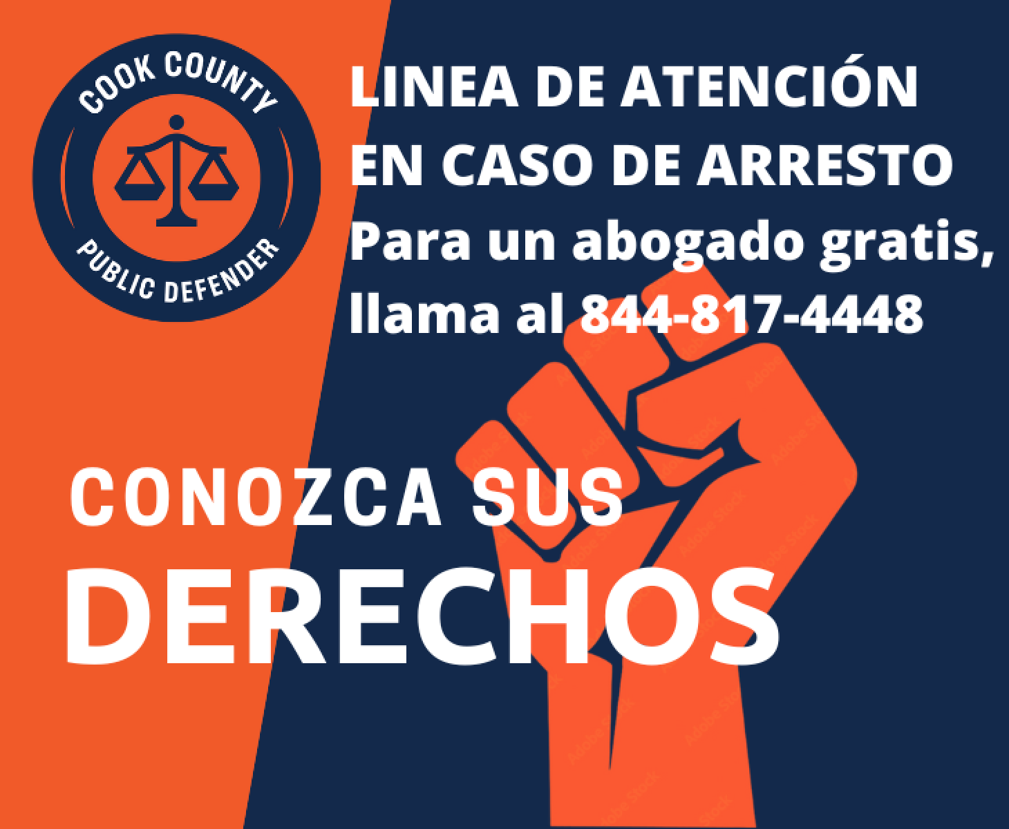 Imagen Conozca Sus Derechos con logo de la oficina del defensor publico