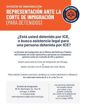 Thumbnail of "Representación Ante la Corte de Inmigración (Para Detenidos)" PDF